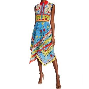 Alice + Olivia Farrah Floral Midi Dress